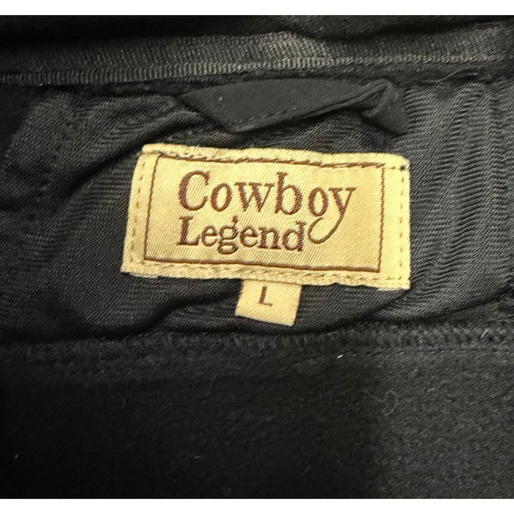 Cowboy Legend Black Softshell Vest Kids Size L Zip Pockets Full Zip - Picture 3 of 8